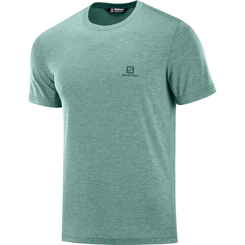 Camisetas Salomon Hombre Verde - Salomon Argentina EXPLORE PIQUE SS M,042768-GAQ